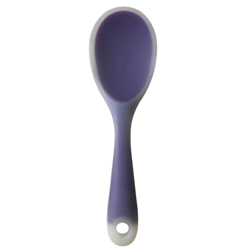 Ttiy Silikonlöffel, hitzebeständig, Schöpflöffel, Antihaft-Pfannenwender, Löffel für Suppen, Reis, Kochen, Utensilien, Schaufeln, Mischen, 1 Stück, Violett von Ttiy
