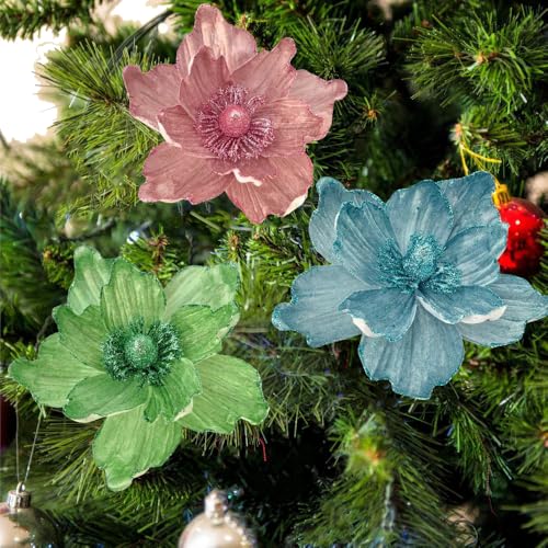 Ttiy Weihnachtsbaum-Blumen, künstlicher Kranz, Blume, DIY, Weihnachtsblume für Weihnachtsbaum, Girlande, Ornamente, 3 Stück B Ttiy Weihnachtsbaum-Blumen, künstlicher Kranz, Blume, DIY, Weihnachtsblume für Weihnachtsbaum, Girlande, Ornamente, 3 Stück B von Ttiy