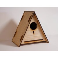 Vogelhaus, Diy Kit, Einzigartiges Pyramiden-Vogelhaus, Dreieck, Frühling, Frühlingsprojekt von TuArteStore
