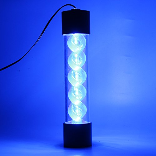 TuToy 25.5Cm G1 / 4 Led Abdeckung Computer Zylinder T-Virus Wasserkühlung Tank Computer Wasser Flüssigkeitskühlung - Blau von TuToy