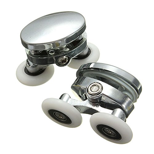 TuToy 2Pcs 25mm Dusche Tür Roller Zink Legierung Badezimmer Rad Zubehör Glas Hardware von TuToy