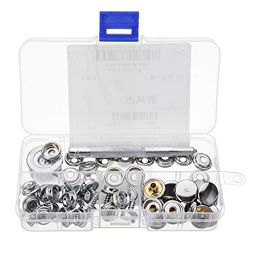 TuToy 3/8 "20Pcs Screw Buckle Snap Buttons Press Studs Snap Fastener Näher-Kleidung Handwerk Diy Fixing Tool von TuToy