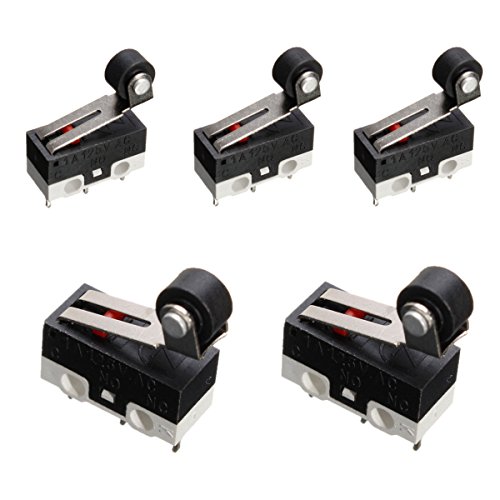 TuToy 5Pcs Ultra Mini Roller Lever Actuator Micro Switch Spdt Sub Miniature Micro Switch von TuToy