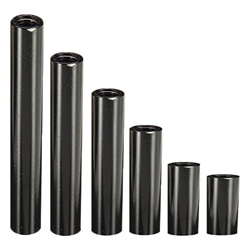 TuToy Abstandsbolzen Aus Aluminiumlegierung M3Ar2 M3 8-35 Mm Schwarze Runde Abstandshalter Für Runde Leiterplatten Abstandshalter 10 Stück - 15 Mm von TuToy