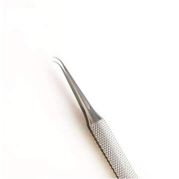 TuToy Anti-Magnetic Titanium Mikrochirurgische Gerade Gebogene Pinzette Korrosionsschutz Mit 0,15 Mm - Silber Gebogene Pinzette von TuToy