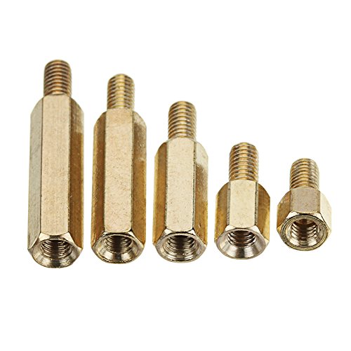 TuToy Suleve™ M3Bh4 100Pcs M3 Male-Female Brass Hex Standoffs Support Spacer Pillar Screw For Pcb Board - 4Mm von TuToy