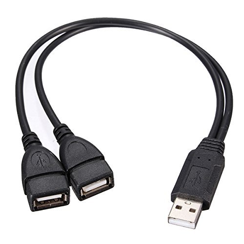 Tutoy USB 2.0 EIN Stecker Auf 2 Dual USB Buchse Y Verteiler Nabe Netzkabel Adapterkabel-10PCS von TuToy