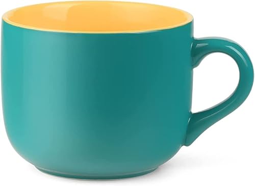 Groß Tasse Keramik Kaffeetasse,Groß Kaffeebecher 600ml Keramik Teetasse,Groß Müslischalen mit Henkel Tee Becher Tasse Porzellan Groß Tasse Cappuccinotasse XXL Tasse von TuYines