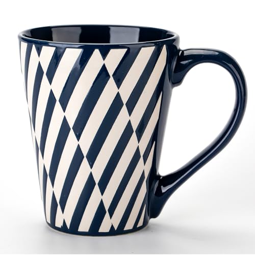 TuYines Kaffeetasse Groß,Keramik Kaffeetasse,Groß Tasse 500ml,Steingut Tasse,XXL Tasse,Kaffeetasse aus Porzellan,Groß Müslischalen mit Henkel,Salat Schale,Groß Suppentassen von TuYines