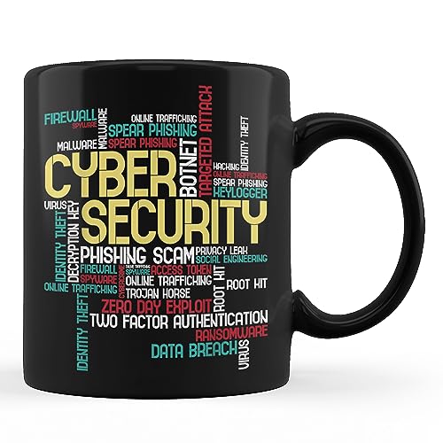 Tuantuyetvoi Cyber Security Kaffeetasse, Motiv: Hacker IT Analyst Computer Programmierer, 325 ml, Schwarz von Tuantuyetvoi