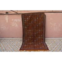 Vintage Seltener Zemmour Teppich Handgewebt Berber Hoher Atlas von TuaregBerberShop