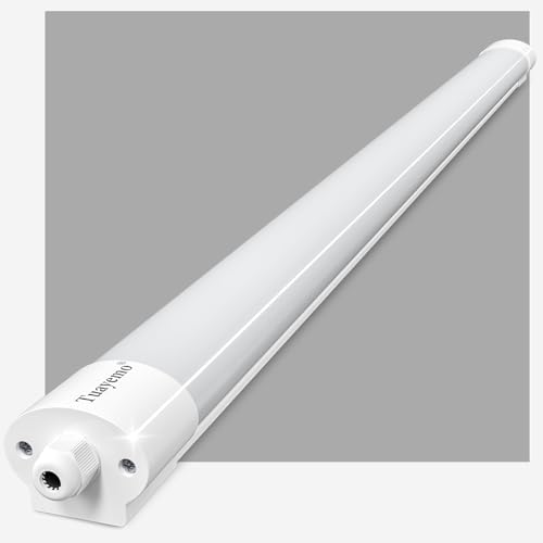 LED Feuchtraumleuchte 120CM, 36W 3600LM Lampe Röhre Kaltweiß 5000K, Kellerlampe LED IP66 Wasserfest, Garagenlampe Deckenlampe Hell, Werkstattlampe Komplett, Feuchtraumlampe für Keller garage Werkstatt LED Feuchtraumleuchte 120CM, 36W 3600LM Lampe Röhre Kaltweiß 5000K, Kellerlampe LED IP66 Wasserfest, Garagenlampe Deckenlampe Hell, Werkstattlampe Komplett, Feuchtraumlampe für Keller garage Werkstatt von Tuayemo