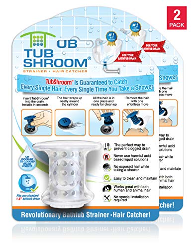 TubShroom Revolutionärer Abflusssieb/Haarsieb, farblos, 2er-Pack TubShroom Revolutionärer Abflusssieb/Haarsieb, farblos, 2er-Pack von TubShroom