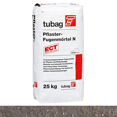 Tubag Pflasterfugenmörtel N PFN 25 kg/ Sack (anthrazit) wasserundurchlässig von Tubag