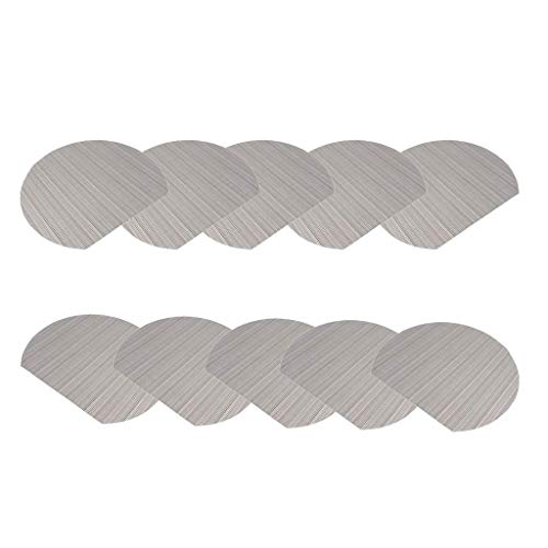 Tubayia 10 Stück Halbkreis Abwaschbar Tischset Platzdeckchen für Küche Esszimmer Restaurant Tubayia 10 Stück Halbkreis Abwaschbar Tischset Platzdeckchen für Küche Esszimmer Restaurant von Tubayia