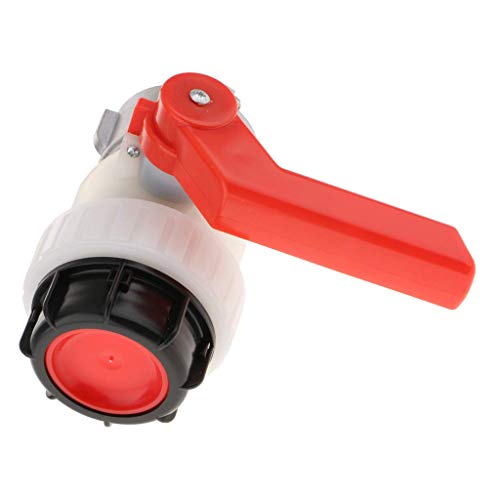 Tubayia 1000L IBC Tank Auslaufhahn Absperrklappe Wasserhahn Adapter für Garten Bewässerung (62mm) von Tubayia