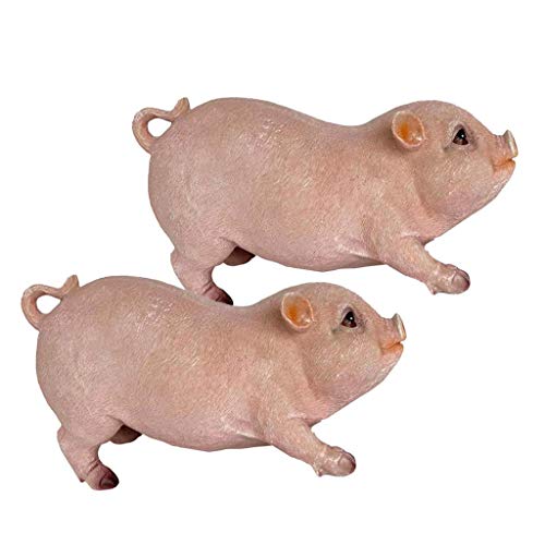 Tubayia 2 Stück Lebensechte Schwein Modell Statue Gartenfigur Ornament für Haus Garten von Tubayia