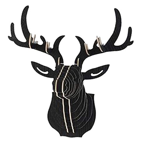 Tubayia 3D Holz Hirsch Modell Wanddeko Hirschkopf Figuren Handwerk für Wohnzimmer Dekoration Geschenk Tubayia 3D Holz Hirsch Modell Wanddeko Hirschkopf Figuren Handwerk für Wohnzimmer Dekoration Geschenk von Tubayia