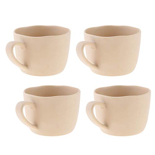 Tubayia 4 Stück Melamin Kaffeebecher Kaffeetasse Teebecher für Party, Camping, Picknick (Khaki) von Tubayia