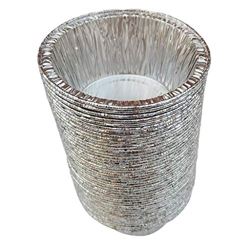 Tubayia Aluschalen Grillschalen Aluminium Einweg Runde Pfannen Aluminiumschale für Backen, BBQ (50 Stück - 120 ml) von Tubayia
