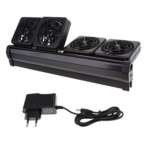 Tubayia Aquarium Kühlventilator Kühlgebläse Ventilator Lüfter mit DC 12V Netzteil (EU-Stecker) von Tubayia