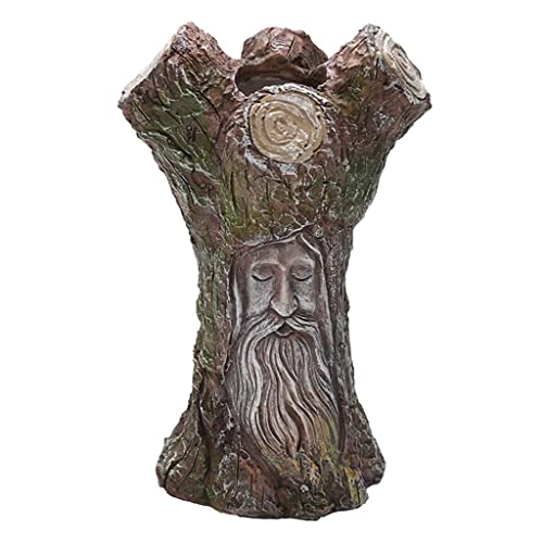 Tubayia Baumstumpf Pflanzer Topf Spaß Sukkulenten Blumentopf Pflanzer Statue mit Entwässerung Loch für Garten Haus Büro von Tubayia