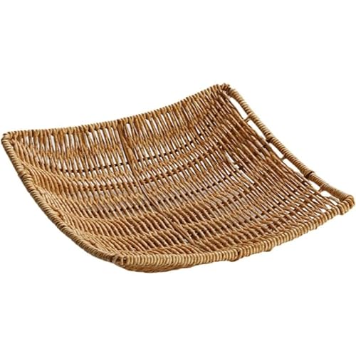 Tubayia Brot Obst Display Korb Lebensmittelkorb Einfach zu reinigen tragbare Desktop -Kosmetik -Vermieter -Organisator für die Heimdekoration (Mittel) von Tubayia