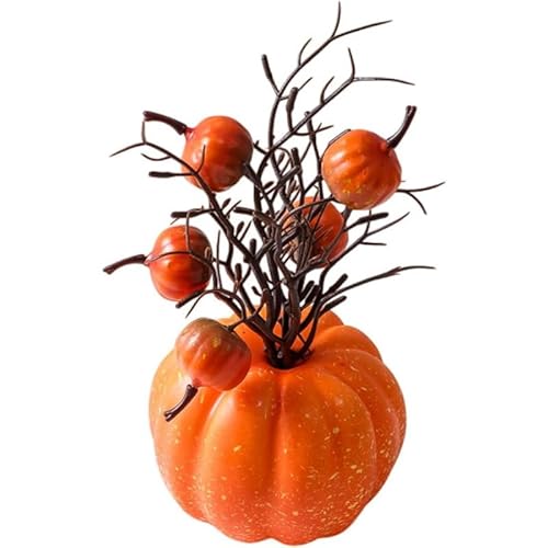 Tubayia Desktop Ornament Künstliche Schaum Kürbis Schreibtisch Dekoration Ahorn Blatt Urlaub Büro Halloween Kürbis Ernte Fallen Dekorative von Tubayia