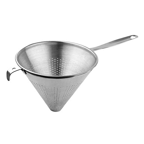 Tubayia Edelstahl Trichter Filter Küche Sieb Trichter Spitzsieb für Saft, Gewürze, Pulver (16 cm) von Tubayia