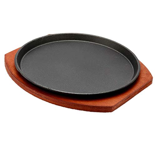 Tubayia Eisen Runde Bratpfanne Backform Pizza Pfanne Pizza Backblech für Camping Picknick von Tubayia