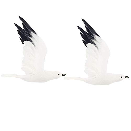 Tubayia Fliegende Möwe Hängender Gartenfigur Kunsthandwerk für Party Haus Garten Dekoration (2pcs) von Tubayia