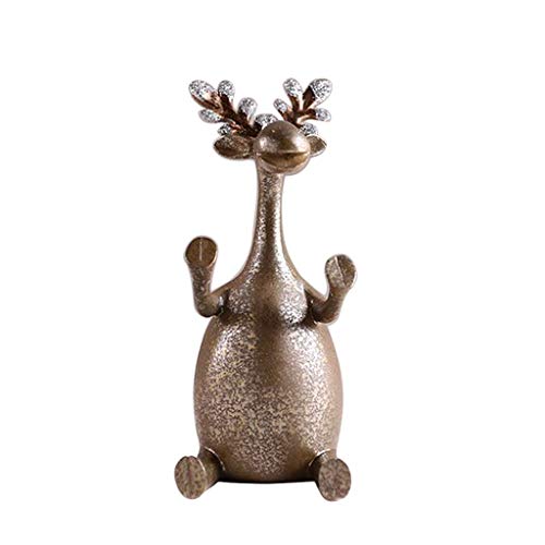 Tubayia Harz Hirsch Skulptur Weinregal Weinflaschenhalter Flaschenhalter für Wohnzimmer Küche Weihnachtstag Deko von Tubayia