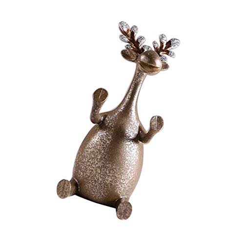 Tubayia Harz Hirsch Skulptur Weinregal Weinflaschenhalter Flaschenhalter für Wohnzimmer Küche Weihnachtstag Deko von Tubayia