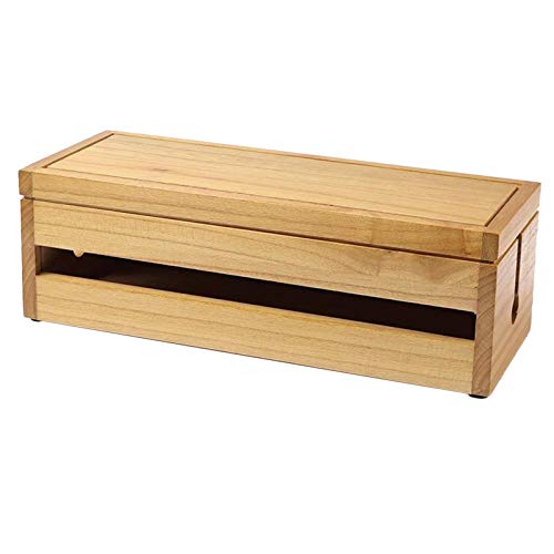 Tubayia Holz Kabelbox Steckdosenleiste Kabel Management Box Organizer für Küche, Wohnzimmer, Büro von Tubayia