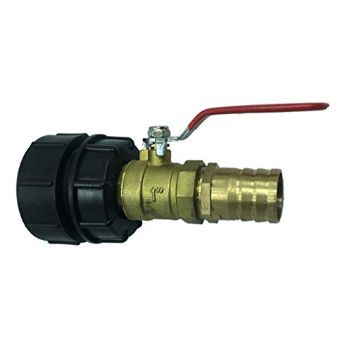 Tubayia IBC Wassertank Adapter Auslaufhahn Wasserhahn Ventil Zubehör für IBC-Tonne (Gerade 32mm) von Tubayia