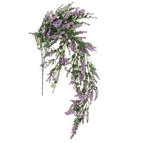Tubayia Künstliche Lavendel Rebe Hängende Kunstblumen Blumengirlande Dekoration für Haus, Garten, Hochzeit (Lila) von Tubayia