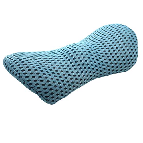 Tubayia Memory Foam Orthopädisches Lendenkissen Lordosekissen Lendenstütze Kissen für Zuhause Büro Auto (Blau) von Tubayia