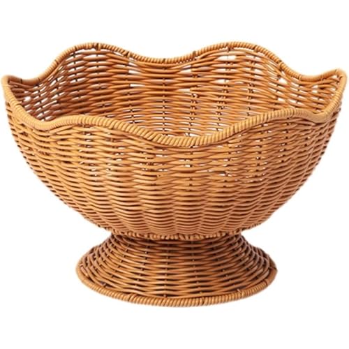 Tubayia Obstkorb Aufbewahrung Korb Kleinmänner Organizer Multifunktional Snack Korb für Brot Küchen Geschenkkorb Obst Obst (25x14cm) von Tubayia