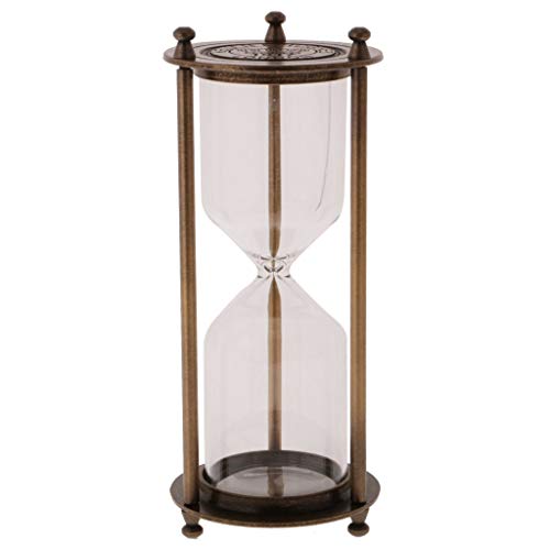 Tubayia Retro Leeres Sanduhr mit Metallrahmen Ornament für Geschenk Hauptdekoration Bürodekoration von Tubayia