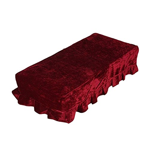 Tubayia Staubdicht Klavierbank Abdeckung Schutzhülle Sitzbezug Schonbezug für Klavierhocker (Rot,2-sitzer) von Tubayia