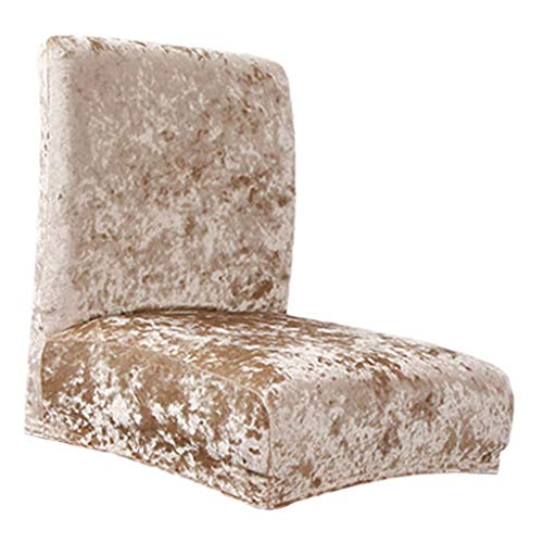 Tubayia Stretch Stuhlhussen Stuhlbezug Kurz Rückenlehne Esszimmerstuhl Schonbezug Barhocker Spannbezug (Champagner) von Tubayia