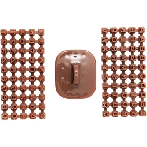 Tubayia Ton-Buchstabenstempel, Fondant-Prägegerät, Töpferwerkzeuge, Mehrzweck-Präge-Ton-Dekorationswerkzeug für Seife, Fondant, Kekse von Tubayia