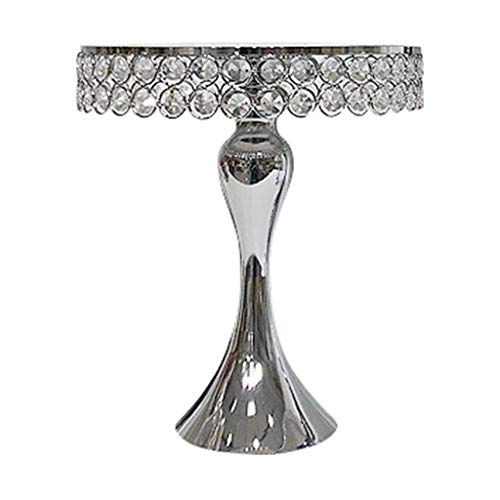 Tubayia Vintage Metall Tortenständer Kuchenständer Cupcake Ständer Servierplatte für Hochzeit Geburtstag Party (Silber,M) von Tubayia