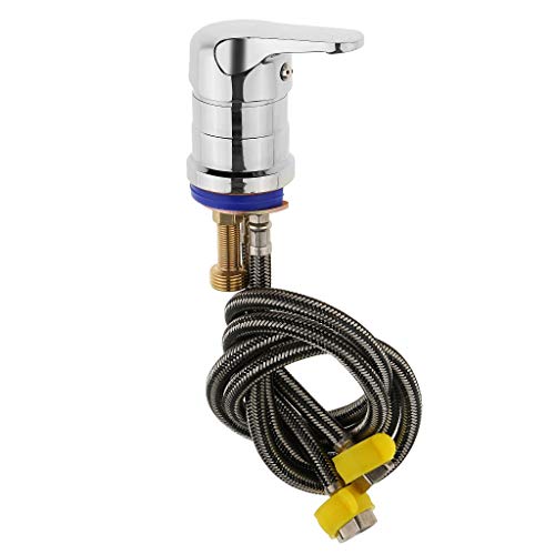 Tubayia Waschbecken Wasserhahn Mischbatterie Armatur Waschbeckenarmatur für Friseur Salon Spa (80cm) von Tubayia