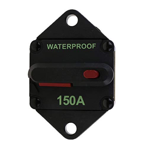 Tubayia Wasserdicht Automatiksicherungshalter Leistungsschalter Automat Sicherung Schalter für Auto Audio (150A) von Tubayia
