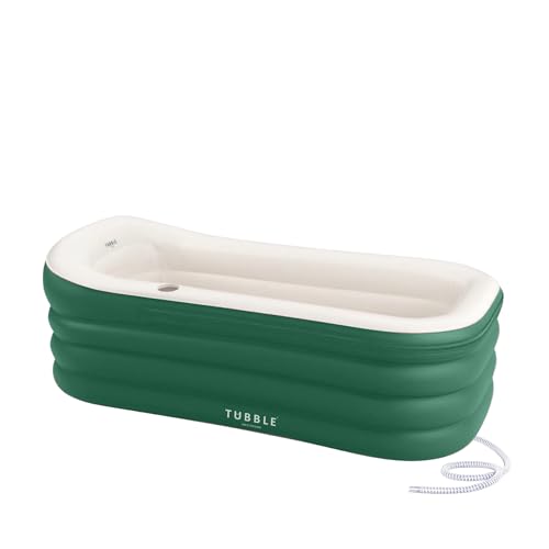 Tubble® Royale Aufblasbare Badewanne - Verwendung als Heiß- und Eisbad - Schneller Aufbau in 1min - Faltbare Badewanne für Erwachsene bis zu 188cm - Emerald Green - 255L von Tubble