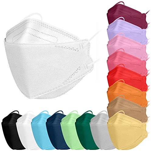 TubeRoo FFP2 Maske weiß 5 Stück Masken Fischform, Versand aus Deutschland, weiche runde Ohrschlaufen Bänder, Atemschutzmaske, Mundschutz von TubeRoo