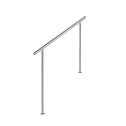 Tubiaz Edelstahl Handlauf Treppengeländer Geländer für Treppen Brüstung Balkon 100CM mit ohne Querstreben Ø 42mm für innen & außen von Tubiaz