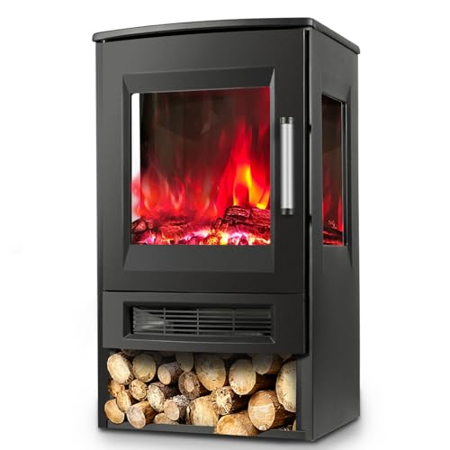 Tubiaz Elektrokamin mit Heizlüfter Fernbedienung, 900/1800W Elektro Kamin mit Thermostat Heizfunktion, Timer, Elektrischer Heizung LED Kaminfeuer Effekt, WiFi App Kaminofen Wandkamin Flammeneffekt Tubiaz Elektrokamin mit Heizlüfter Fernbedienung, 900/1800W Elektro Kamin mit Thermostat Heizfunktion, Timer, Elektrischer Heizung LED Kaminfeuer Effekt, WiFi App Kaminofen Wandkamin Flammeneffekt von Tubiaz