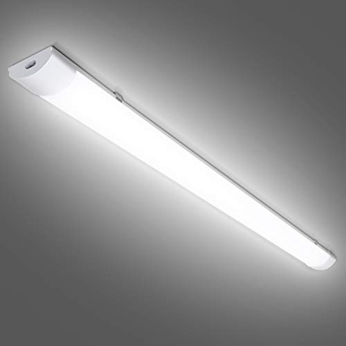 Tubiaz LED Feuchtraumleuchte 120cm (2.5CM Höhe), Led Röhre 36W 4000K Feuchtraumlampe Neutralweiß, IP65 Wasserdicht, Wannenleuchte für Garage Keller Werkstatt Feuchtraum Bad Büro Warenhaus von Tubiaz